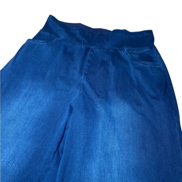 a new day Stretch Dark Blue Flare Wide Leg Jeans - Picture 4 of 6